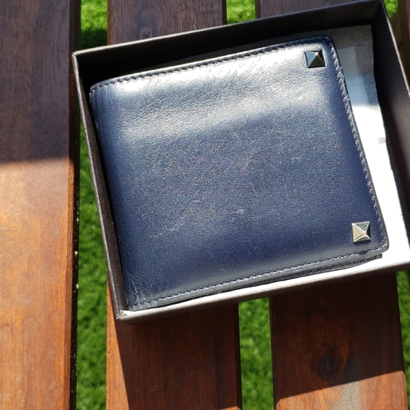 Valentino Other - VALENTINO Mens Blue Rockstud Wallet